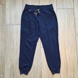 FIGS Zamora Jogger Scrub Pants Women’s Small Navy Blue Drawstring Stretch